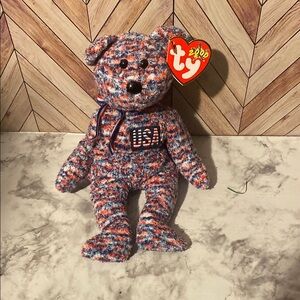 Ty Multicolor USA Bear Plush Toy